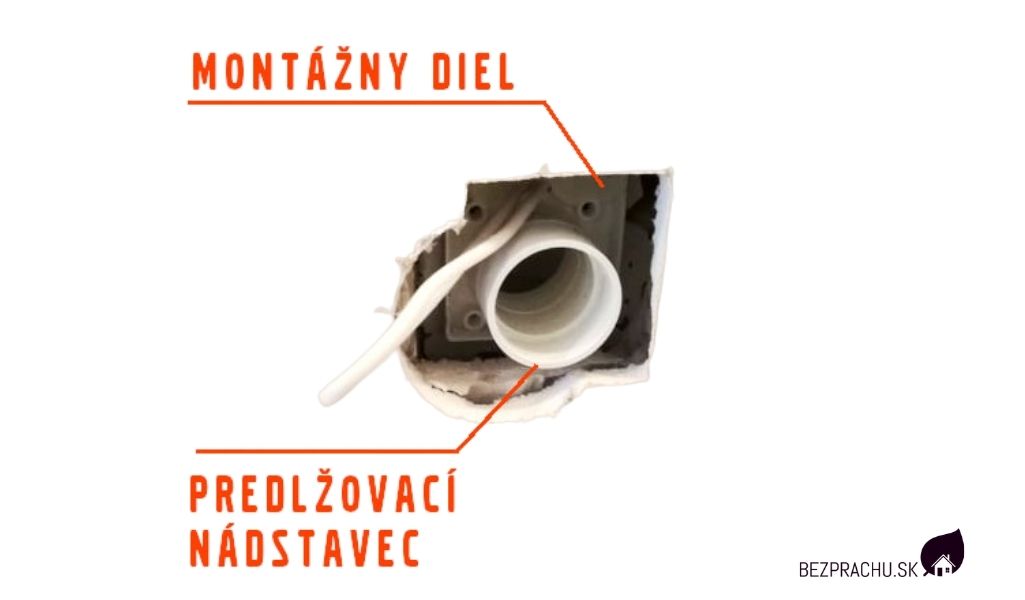 Správna montáž zásuviek pre centrálny vysávač - krok 2