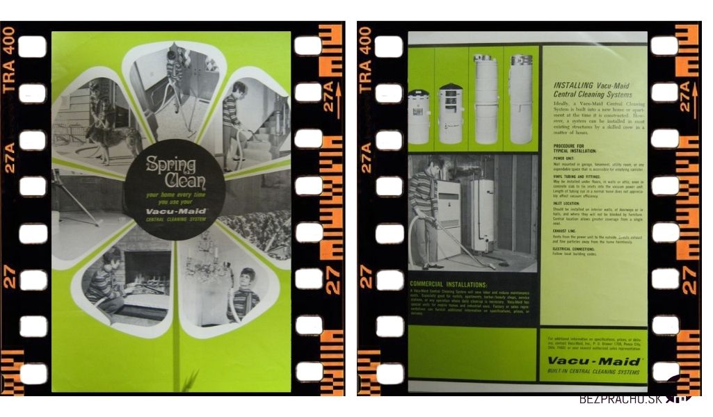 Propagačné materiály na centrálne vysávače Vacumaid z roku 1966